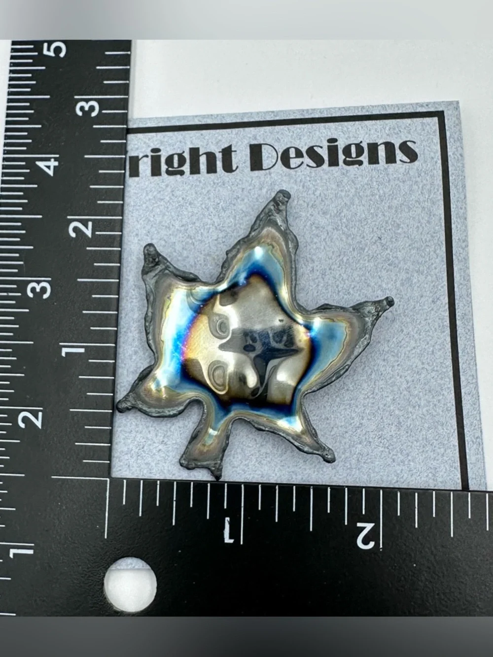 🌼 Hand Crafted Leaf Metal Art Artesian Pin Brooch